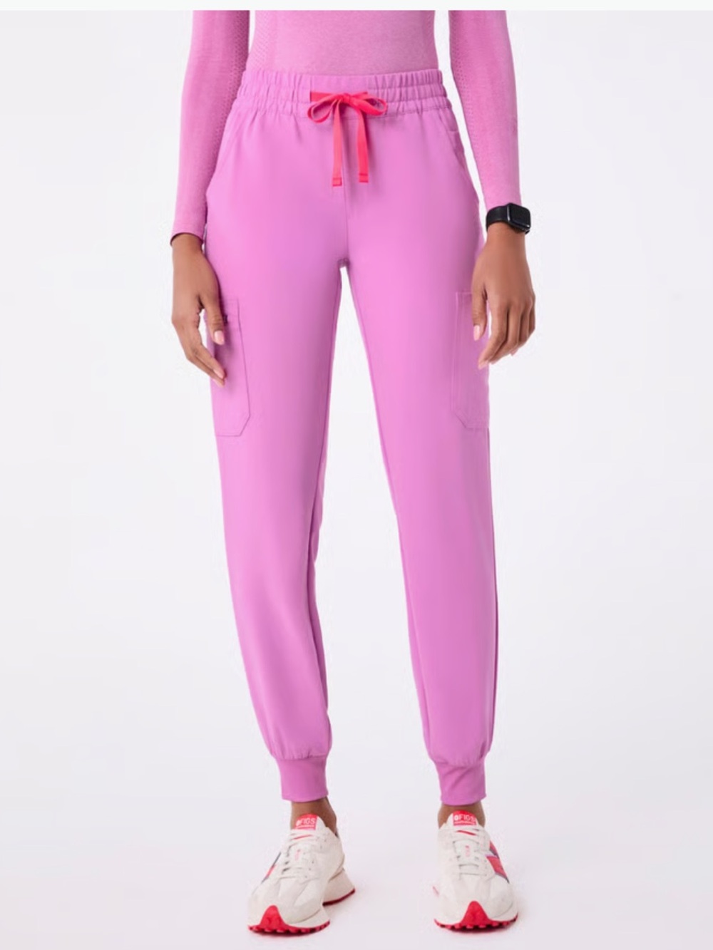 Figs “Uman” relaxed jogger scrub pants in pink cloud PO#6002 M NWT
